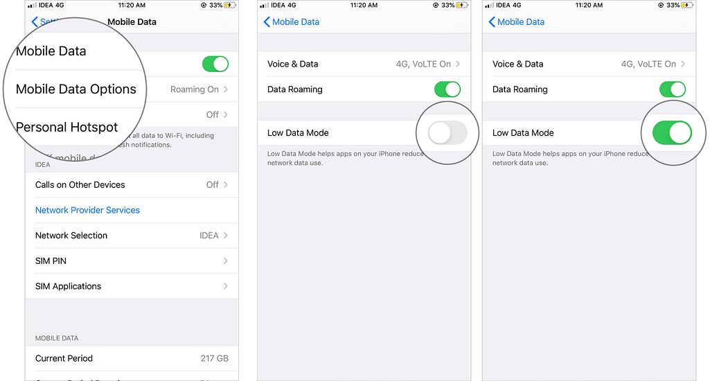 كيف يمكنك تفعيل ميزة تقليل استهلاك البيانات على آيفون؟