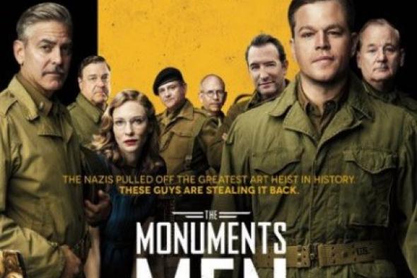 جورج كلوني ومات ديمون يحضران عرض فيلم The Monuments Men في البيت الأبيض