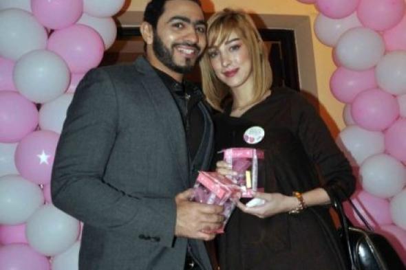 تامر حسني ينفصل عن زوجته بسمة بوسيل