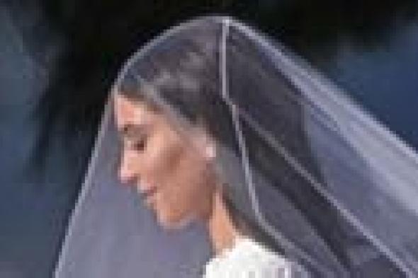 صورة: أول ظهور لكيم كارداشيان في حفل زفافها على كانيى ويست