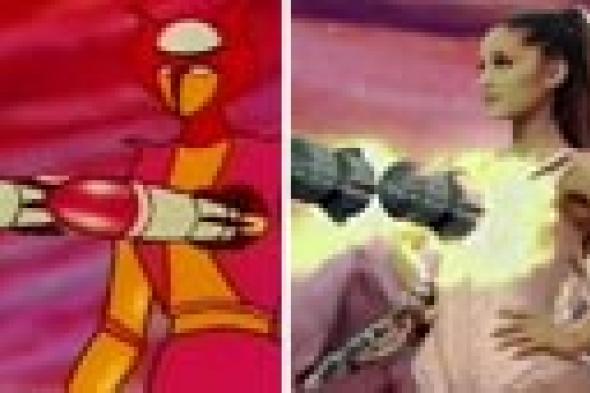 بالفيديو: أريانا جراند تقلد صديقة "مازنجر" بإطلاق صواريخ من صدرها