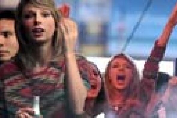 بالصور- هكذا تدعم تايلور سويفت حبيبها كالفين هاريس في حفلاته