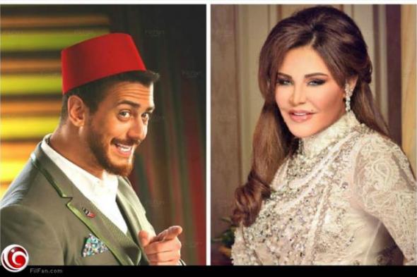 صورة- أحلام تدعم المطرب المغربي سعد لمجرد