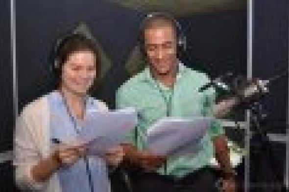 بالصور: محمد رمضان مع يسرا اللوزي على الإذاعة في رمضان