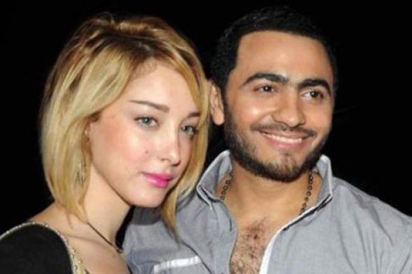 صورة- بسمة بوسيل وتامر حسني: شكرا لكل من احتفل بعيد زواجنا الرابع