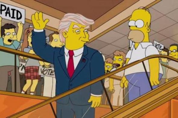 بالفيديو- Simpsons توقع فوز ترامب منذ 15 عاما في هذا المشهد