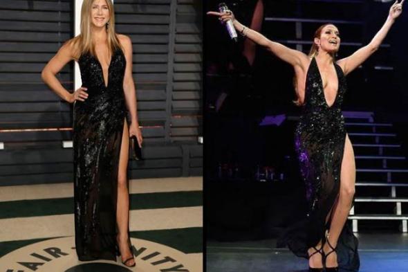 #أوسكار_2017..جينيفر أنستون ترتدي نفس فستان جينيفر لوبيز في احتفالية Vanity Fair