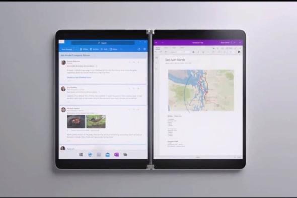 مايكروسوفت تعمل على مستقبل الشاشة المزدوجة لنظام ويندوز 10