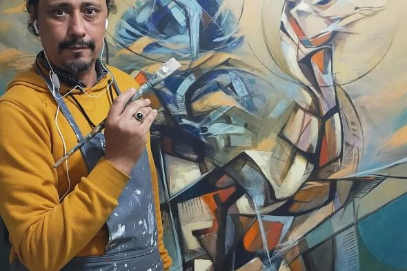 الفنان التشكيلي المغربي أحمد الهواري يشارك في معرض جماعي بمناسبة المسيرة الخصراء